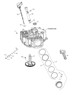 Kohler Zt730-3011 Crankcase Diagram and Parts List for Z-FORCELZ48 (53ATDAGB-53ATDAGB050)(2014) Cub Cadet Lawn Tractor